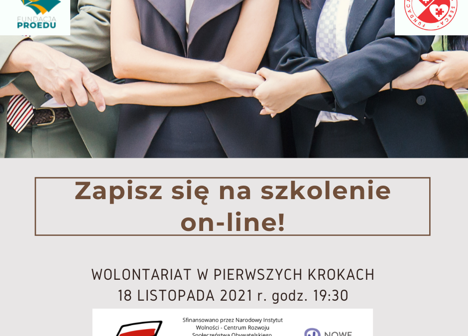 Zapisy na szkolenie: Wolontariat w pierwszych krokach